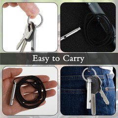 2Pcs Titanium Whistle Emergency, 120DB with 2.02″, black
