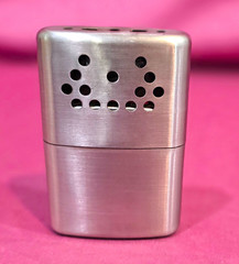 Silver Metal Catalytic Hand Warmer, Refillable Pocket Heater, 1 Pack