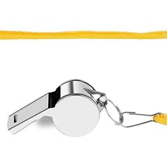 SHENGQIDZ Whistles, Stainless Steel Sports Loud Crisp Sound 24pack-yellow