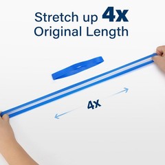 LotFancy Large Rubber Bands, 30Pcs Size #107 Big Wide Elastic Blue