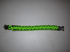 550 Paracord Survival Bracelet Cobra Green Black & Yellow Stitch USA