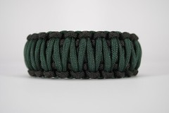 550 Paracord Survival Bracelet King Cobra Black/Emerald Green «Made in the USA»