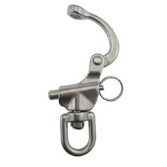 Swivel Eye Snap Shackle 2-3/4″ Quick Release Bail Sailing 316 SS Pair