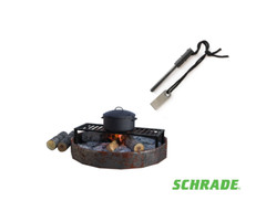 Schrade Large Ferro Rod Striker Plate 2 3/8″ Rod 4″ Overall & Black Cord Lanyard
