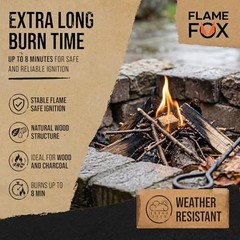 FlameFox Fire Starter Cubes pcs – Quick Natural Fire Starters for 160