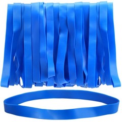LotFancy Large Rubber Bands, 30Pcs Size #107 Big Wide Elastic Blue
