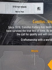 Camillus Warrior Pack 12.8 Survival Knife, Stinger Knife, Folding Knife, Whistle