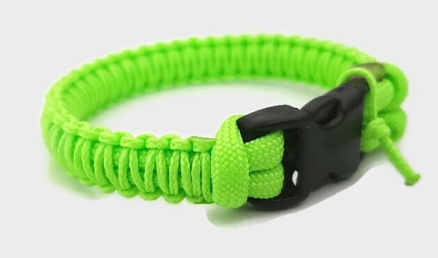 Paracord Bracelet 550 Neon Green/Neon Green Micro Cord U.S. Seller – Handmade