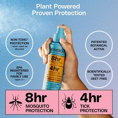 Mimikai Mosquito & Tick Insect Repellent Spray 3.4 oz DEET-Free Made in USA NEW