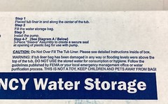 AquaPod Kit 65 gal Emergency Water Storage In-Home Bathtub New