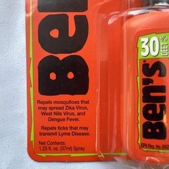 30% DEET Ben’s🦟Wilderness🏕️ 1.25oz Pump Spray 🪰Tick Mosquito Insect Repellent