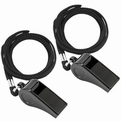 2PCS Sports Whistles with Lanyard, Loud Crisp Sound Whistle Ideal for Coaches,
