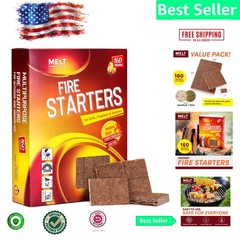 Compact 160-Piece Firestarter Squares – Your Essential Camping & BBQ Companion