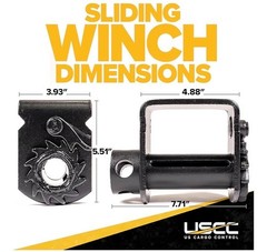 US Cargo Control Low Profile Sliding Winch for Flatbed Trailer (5-Pack), 4 Inch