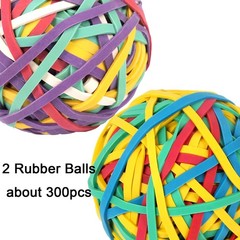 AMUU Rubber Band Ball #33 Red, blue, yellow, white, purple, green