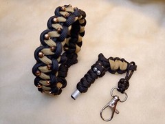 Paracord Airgun Ammo Bracelet Copper 4.5mm Pellets And Revolver Fob Easy Reload