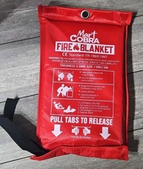 Mart Cobra Emergency Fire Blanket for Home Kitchen Camping Easy to Carry 40”x40”