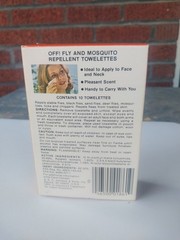 Off! towelettes (Johnson Wax) vintage box of 10 – fly and mosquito repellent