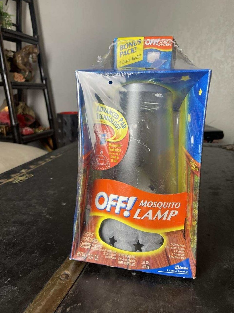 NIB Sealed Off Mosquito Lamp Reusable Lamp, Candle and 2 Insect Repellent Pads