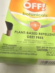 Off! Botanicals 694974 Insect Repellant Towelettes – 10 count.