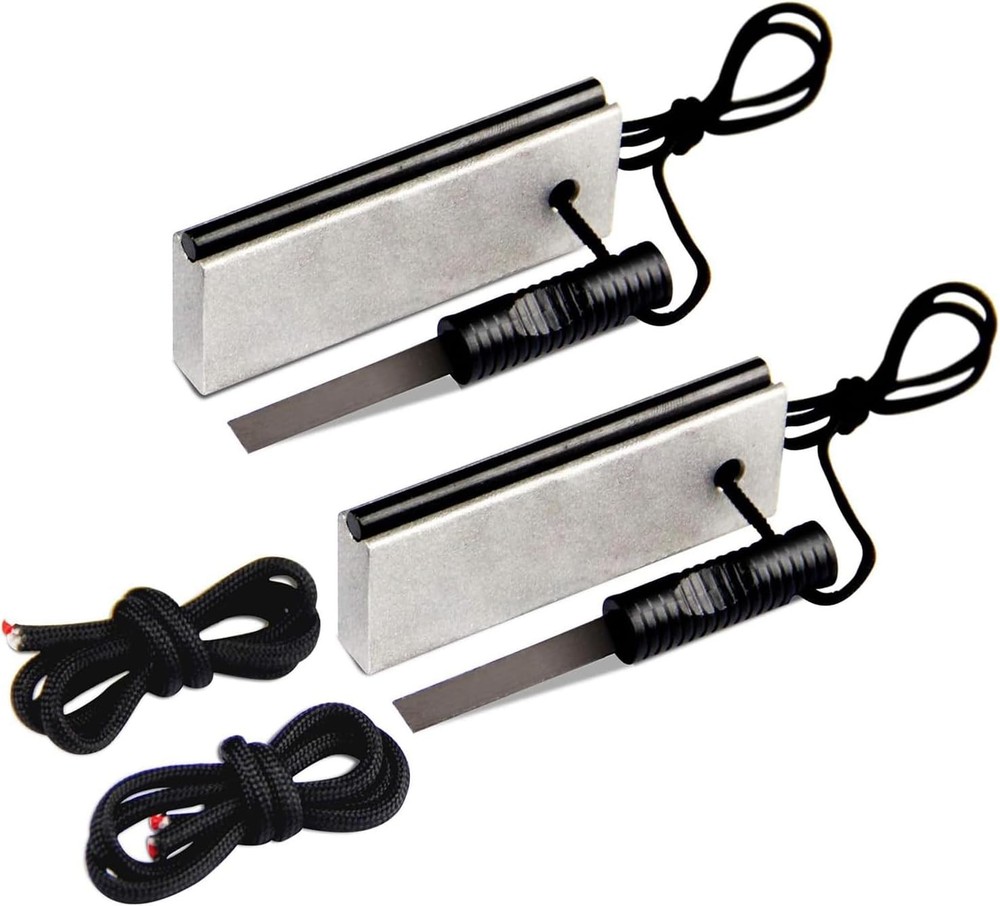 AOFAR Magnesium Fire Starter 2-Pack Waterproof Fire Steel for Camping Survival