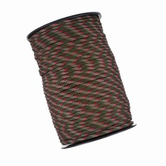 550 Reflective Paracord Parachute Cord Lanyard 9 Strand Core 100m (Black) SOCT