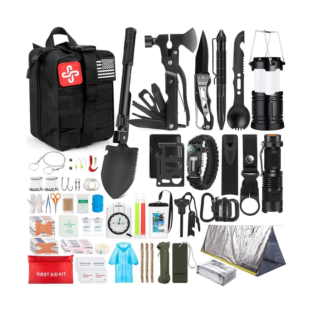 Survival Kit, 250Pcs Survival Gear First Aid Kit with Molle System Compatible…