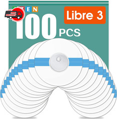 100 Pack Freestyle Sensor Covers for Libre 3 Waterproof Adhesive Patches