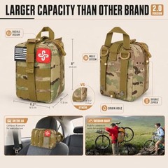 Survival Kit 250Pcs First Aid Gear with Molle Bag