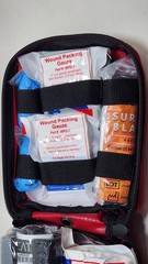 CUBIX SAFETY Bleeding Control Kit Intermediate CAT First Aid Red Pouch