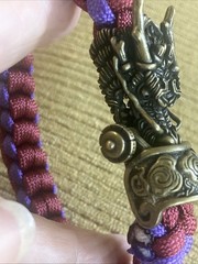 Paracord Bracelet brass Dragon Head clasp fantasy steampunk