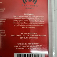 BASU – Original eAlarm Portable Emergency Alarm Battery included New
