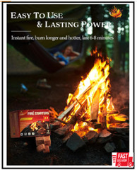 Nvkrvks Fire Starter, Easy-Burning Fire Starter Squares for Wood Stoves