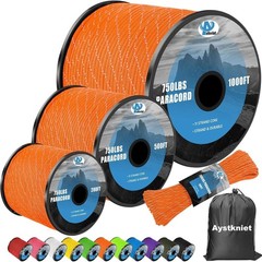 750ib Reflective Paracord Rope100′ 200′ 500′ 1000′ 4mm 11 Strand Parachute Spool