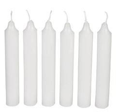 6 Emergency Candles Long Burn Power Outages, Camping, Survival, Prayer Candles