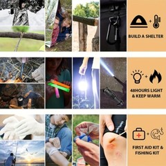 250 Piece Emergency Kit for Outdoor and Earthquake