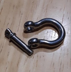 Stainless Steel Bow Shackle, 4mm, Silver Color,for Paracord Jewelry, Marine Tack