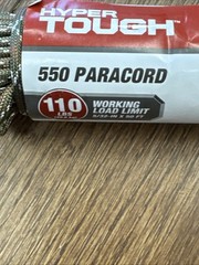 Hyper Tough 5/32 inch 550 Paracord 50 ft, Green, 4.9 oz