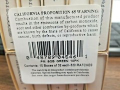 (3,840 MATCHES) CARTWRIGHT STICK MATCHES IN UNDIVIDUAL BOXES, (120 BX, 32 ct)