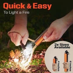 All-in-One Flint Steel Fire Starter Kit – Ferro Rod, Waterproof Tinder Wick Rope