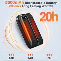 Hand Warmers Rechargeable 2 Pack, AI Smart Chip 20Hrs Long Safe Heat, 2s Fast…