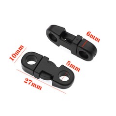 100Pcs Buckles Black For Paracord Bracelets Plastic Safety Clasp Side Release