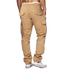 THWEI Cargo Pants for Men Casual Cotton Drawstring Lightweight Large, Khaki