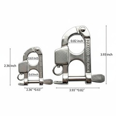 316 Stainless Steel Quick Release Fixed Bail Snap Shackle for Sailing Camping