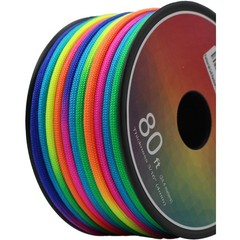 Fashion Lab Soft Rainbow Cord 7 Strands 4 Mm 3/16 Nylon Paracord Dip-Dye Nylon