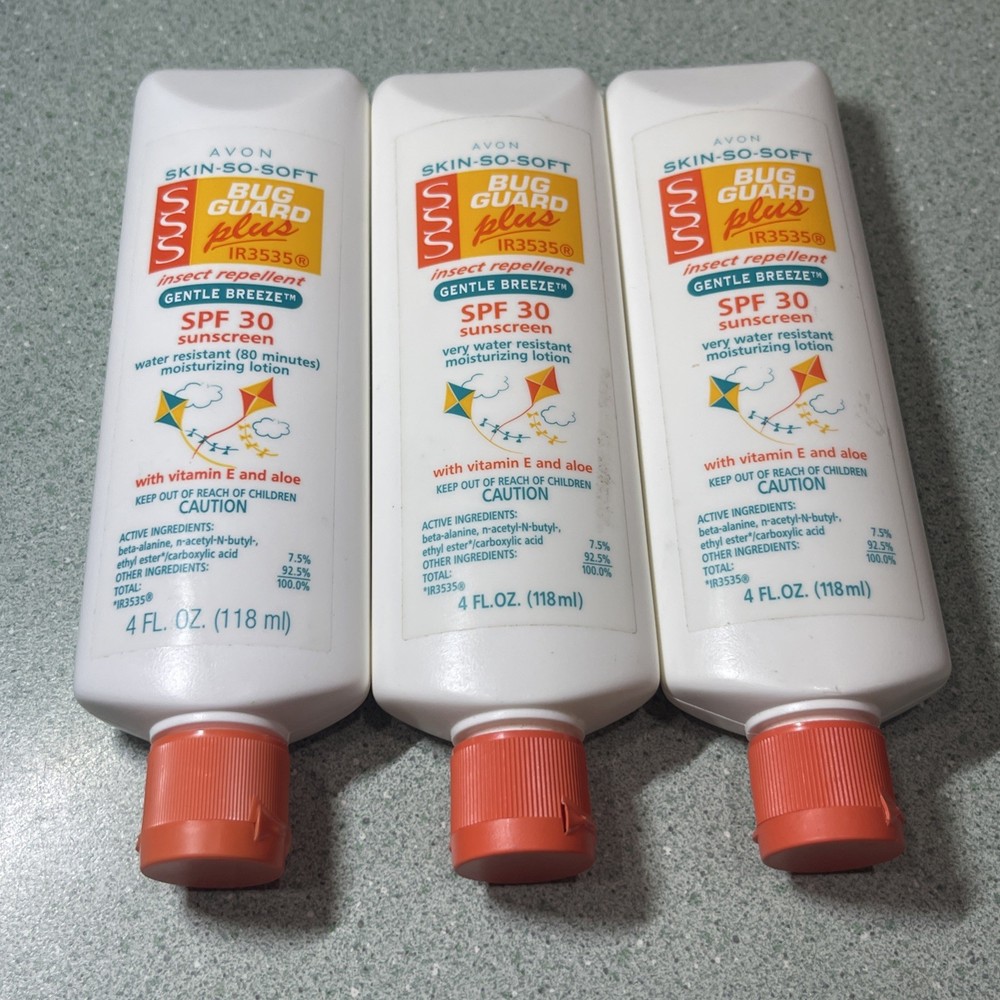 Avon SkinSoSoft Bug Guard Plus IR3535 Gentle Breeze Insect Repellent Lotion 4oz