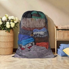 2 Pack Large Mesh Laundry Bag, 27×36inch Black 27*36inch,