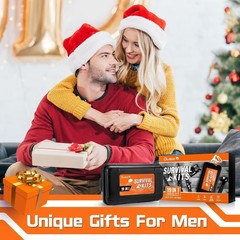 19 in 1 Survival Kit for Men Waterproof Emergency Gear Camping Hunting Fishing