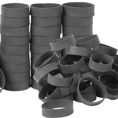 AMUU Rubber Bands Size #82, 60pcs Tactical Black Wide