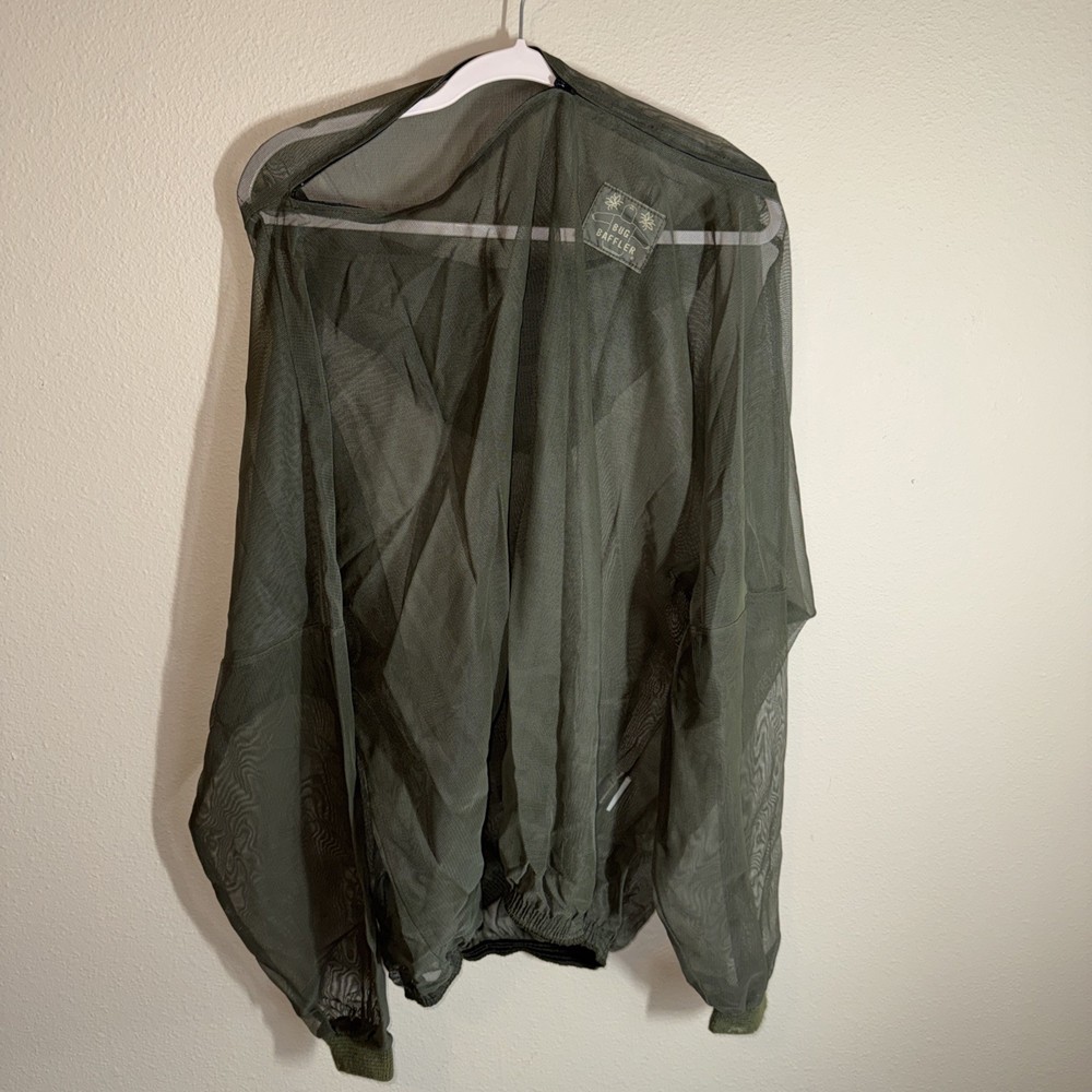 Bug Baffler Mosquito Protection Mesh Shirt Green